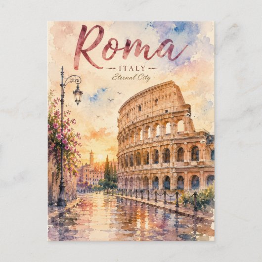 Antiek Romeins Colosseum Briefkaart (Voorkant)