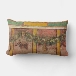 ANTIEK ROMEINS FRESCO,SATYR MASK,GUIRLANDE,VRUCHTE KUSSEN