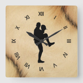 Antiek Romeinse getallen van de Pitcher van de Bas Vierkante Klok