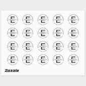  Antiek ronde cirkel sparen de datum Sticker (Vel)