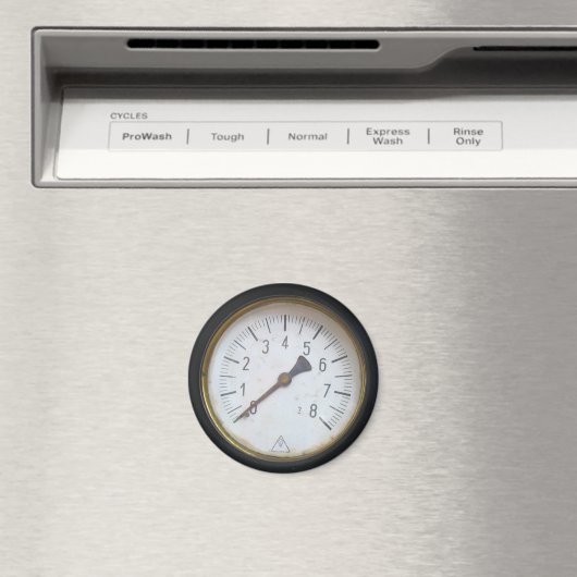 Antiek ronde druk meter gauge koelkastmagneet magneet (Insitu (Vaatwasser))