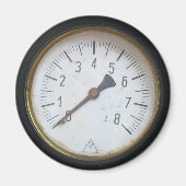 Antiek ronde druk meter gauge koelkastmagneet magneet (Voorkant)