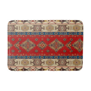 Antiek  Rood Blauw Kilim Turks Badmat