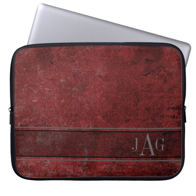 Antiek rood boek ontwerp laptop sleeve (Voorkant)