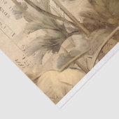 Antiek rood en crème papavers Decoupage papier (Detail)