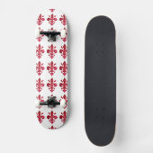 ANTIEK ROOD FLEUR DE LIS IN WIT bloemmotief Skateboard (Voorkant)