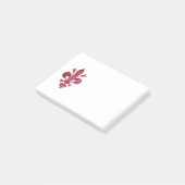 ANTIEK ROOD FLEUR DE LIS IN WITTE Heraldische Bloe Post-it® Notes (Schuin)