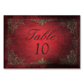 Antiek  rood goud op maat Kaart (Achterkant)