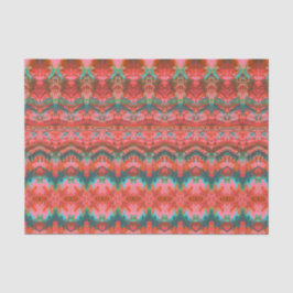  Antiek rood roze Blauwgroen Patroon ontkoppeling Tissuepapier