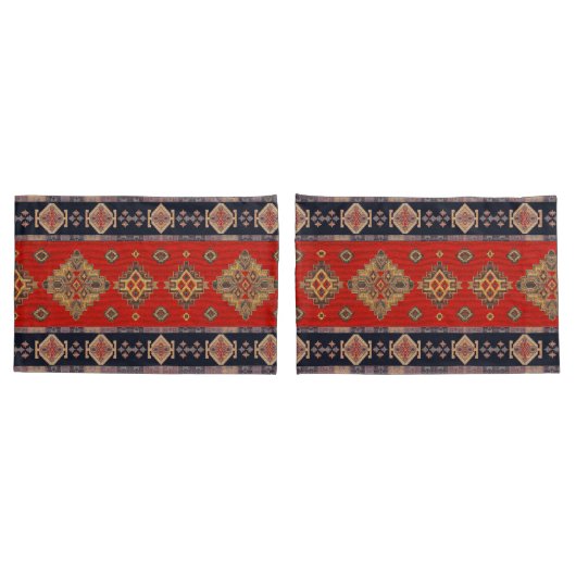 Antiek Rood Turks Kilim Carpet Rug Kussensloop (Achterkant-Set)