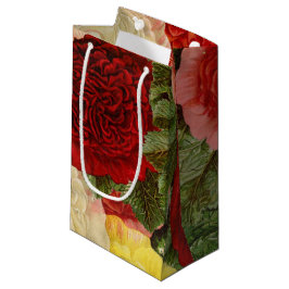 Antiek  Rood Wit Roze Geel Rozen Klein Cadeauzakje