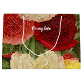 Antiek Rood Wit Roze Geel Rozen Large Cadeautasje (Voorkant)