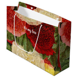 Antiek  Rood Wit Roze Geel Rozen Large Cadeautasje