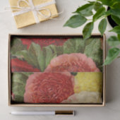 Antiek Rood Wit Roze Geel Rozen Tissuepapier (Geschenk)