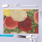 Antiek Rood Wit Roze Geel Rozen Tissuepapier (Craft)