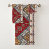 Antiek  Roodbeige Kilim Turks Bad Handdoek (Insitu)