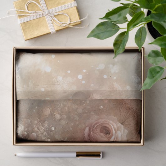 Antiek Roos 18 lb decoupage tissue papier (Geschenk)