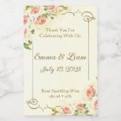 Antiek Roos 2 x 3 Mini Wijnlabel Wijn Etiket (Enkel label)