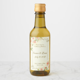 Antiek Roos 2 x 3 Mini Wijnlabel Wijn Etiket