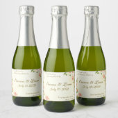 Antiek Roos 3 x 2 Sparkling Wine Label Sparkling Wijnetiket (Flessen)