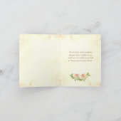 Antiek Roos 4 x 5.6 Gevouwen bedankkaart (Binnen)