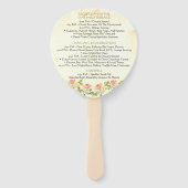 Antiek Roos 4 x 6 Programma Fans Handwaaier (Achterkant)