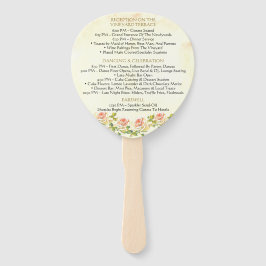 Antiek Roos 4 x 6 Programma Fans Handwaaier