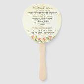 Antiek Roos 4 x 6 Programma Fans Handwaaier (Voorkant)