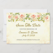 Antiek Roos 5 x 7 Flat Save The Date (Voorkant)