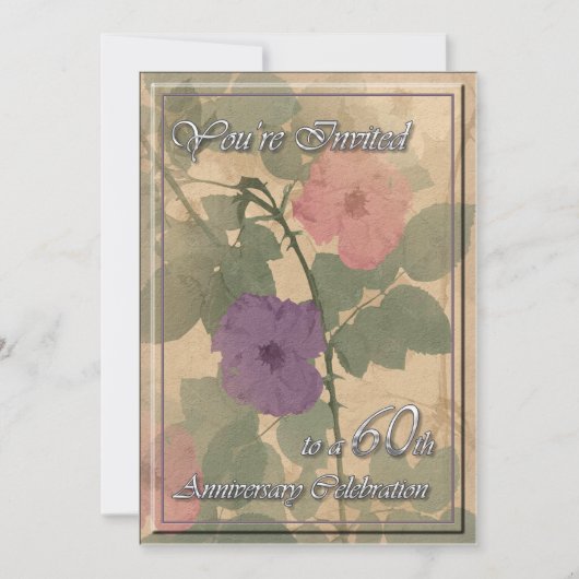 Antiek Roos 60e Jubileum Kaart (Voorkant)