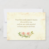 Antiek Roos 6.25 x 4.5 Flat Dank u kaart (Achterkant)