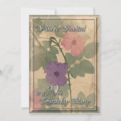 Antiek Roos 90 Birthday Kaart (Voorkant)