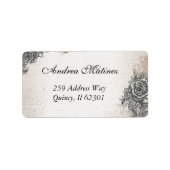 Antiek  Roos Adresetiketten Etiket (Voorkant)