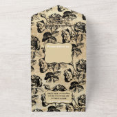  Antiek Roos All In One Uitnodiging (Buitenkant)