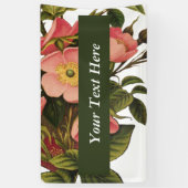 Antiek Roos Art Tekening Elegant Spandoek (Verticaal)