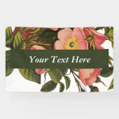 Antiek Roos Art Tekening Elegant Spandoek (Horizontaal)