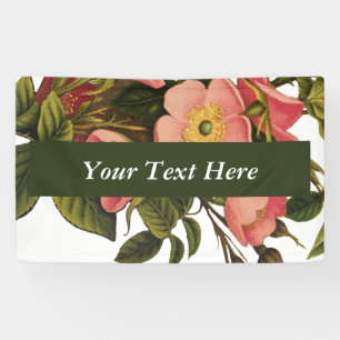 Antiek Roos Art Tekening Elegant Spandoek