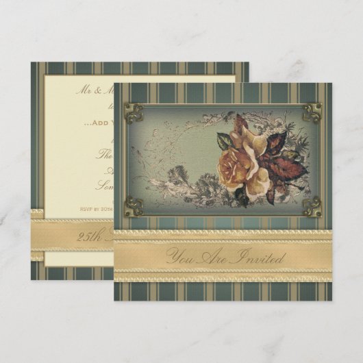 Antiek Roos (blauw) Kaart (Voorkant / Achterkant)