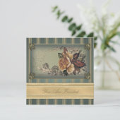 Antiek Roos (blauw) Kaart (Staand voorkant)