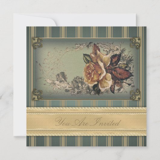 Antiek Roos (blauw) Kaart (Voorkant)