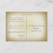 Antiek Roos (blauw) MiniatuurBriefkaart Visitekaartje (Achterkant)