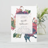 Antiek Roos  Bohemen Vrijgezellenfeest Kaart (Staand voorkant)