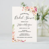 Antiek Roos Bridal Shower Kaart (Staand voorkant)