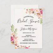 Antiek Roos Bridal Shower Kaart (Voorkant / Achterkant)