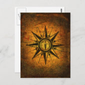 Antiek Roos Briefkaart (Voorkant / Achterkant)