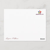 Antiek Roos Briefkaart (Achterkant)