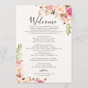 Antiek Roos bruiloft route - gastagenda Programmakaart