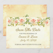 Antiek Roos Collectie - Save the Date Wedding (Voorkant / Achterkant)