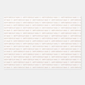 Antiek Roos Custom Happy Birthday Met Liefde Inpakpapier Vel (Voorkant 2)