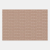 Antiek Roos Custom Happy Birthday Met Liefde Inpakpapier Vel (Voorkant)